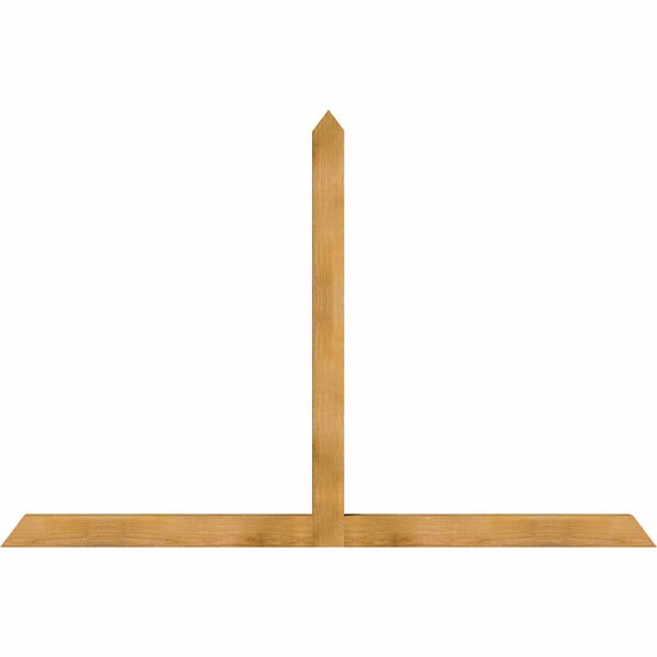 Ekena Millwork Portland Rough Sawn Timber Gable Bracket, Western Red Cedar, 84"W x 56"H x 4"D x 4"F, 16/12 Pitch GBW084X56X0404POR00RWR - main
